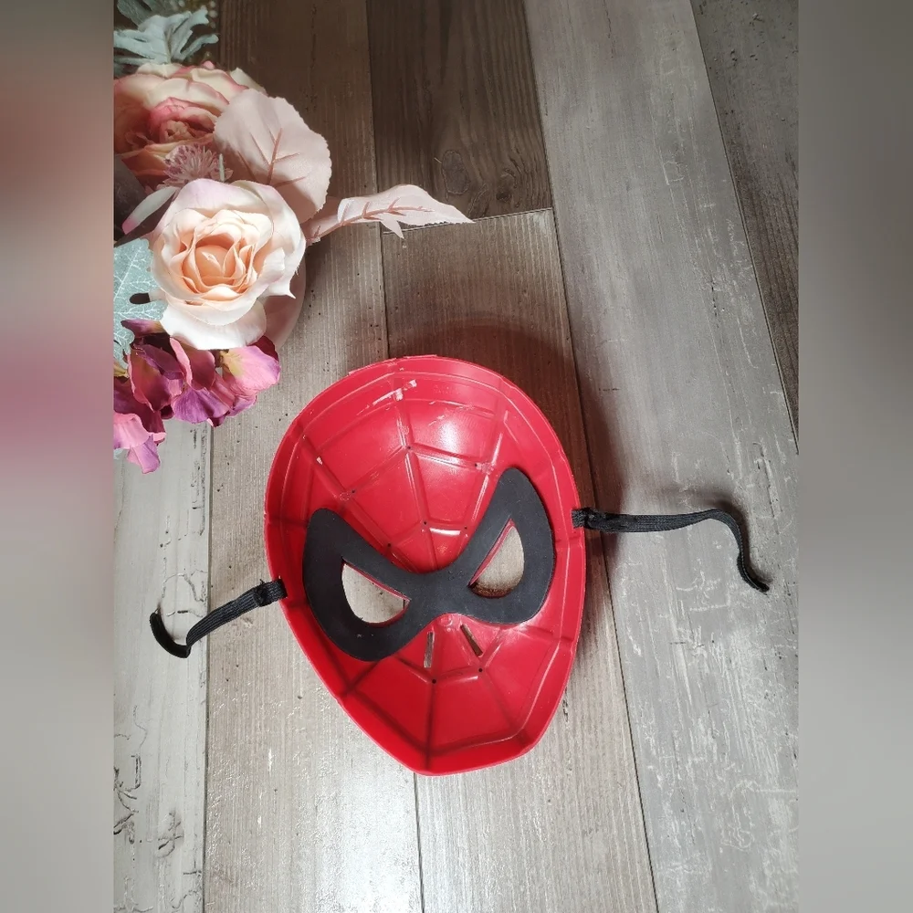 Marvel Spider-Man Spiderman Youth Costume Cosplay Mask Hard Plastic Halloween - Picture 11 of 13